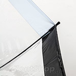 Зонт трость женский прозрачный Fulton L041 090 Черный-белый кант