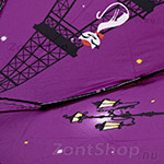 Зонт женский Zest 25516 8105 Кошка в Париже малиновый