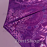 Зонт женский Три Слона 138 6616 Узоры Фиолетовый (сатин)