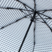 Зонт женский двусторонний Ame Yoke OK589 (03) Гусиная лапка, Черный Бежевый