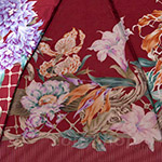 Зонт Три Слона 125 С 7176 (сатин) Цветочная композиция бордовый (сатин)