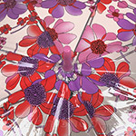 Зонт трость женский MAGIC RAIN 14833 11533 Волшебные цветы розово-лиловый
