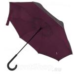Зонт трость наоборот женский Doppler 73936303 11597 Серый бордовый