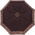 Зонт женский Doppler 7441465 (20) 11944 Графические розы по краю коричневый