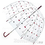 Зонт трость женский прозрачный Fulton Lulu Guinness L719 2962 Лица (Дизайнерский)