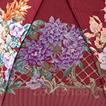Зонт Три Слона 125 С 7176 (сатин) Цветочная композиция бордовый (сатин)