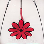 Зонт трость женский H.DUE.O H425 11514 Яркий цветок красный