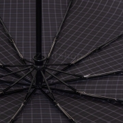 Семейный зонт с увеличенным куполом Три Слона M-6155 (17890) Клетка Черный