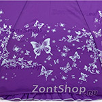Зонт женский Три Слона 118 рюши Бабочки 6449 Фиолетовый