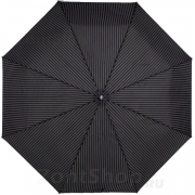 Зонт AMEYOKE OK65-CH (16) Полоса, Черный