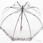 Зонт трость женский прозрачный Fulton L042 3043 Орхидея