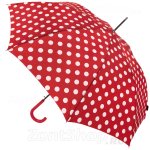 Зонт трость женский Funny Rain FR305 (1) 11632 Горох Красный