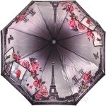 Зонт женский Три Слона 145 (M/EL) 12927 Открытки из Парижа (сатин)