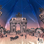 Зонт женский Три Слона 880 10610 Триумфальная арка (сатин)