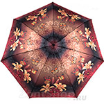 Зонт женский Три Слона 360 (D) 9220 Кремовые лилии и бабочки (сатин)