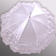 Зонт трость женский Zest 21582 5373 Свадебный с рюши (для невесты)