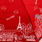 Зонт женский Три Слона 195 Париж 1892 Темно-Красный