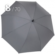 Зонт трость Ame Yoke L70-8S (03) Серый (усиленный, при ветре не выворачивается)