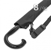 Зонт трость Ame Yoke L90-STORM (01) Черный,  очень большой купол, воздушный клапан, чехол на лямке