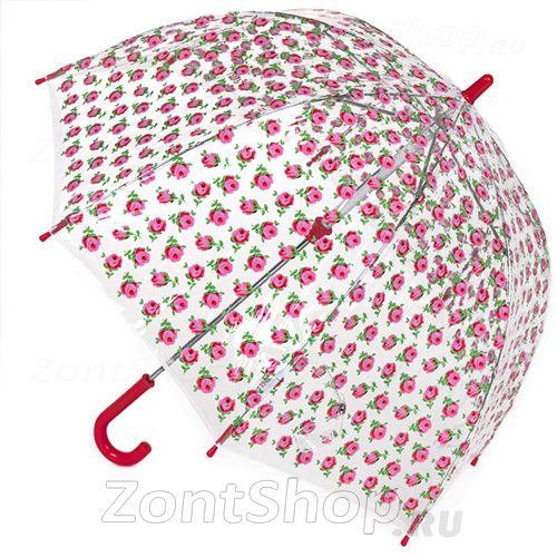 Зонт Детский прозрачный. Бутоны Роз