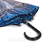 Зонт трость женский Doppler 714765 E 11341 Свет узоров синий (сатин)