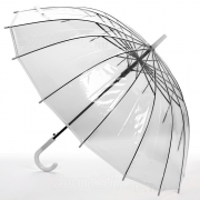 Зонт трость женский Selino 1846 16203 Прозрачный (белая ручка)