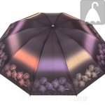 Зонт наоборот женский Три Слона 310 (C/JS) 13980 Цветочная вуаль сиреневый (обратное закрывание)