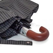 Зонт Fulton G818 4504 Черный-серая полоса