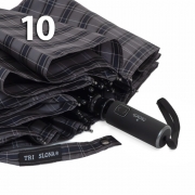 Зонт Три Слона M-6155 (17886) Клетка Серый, семейный с увеличенным куполом