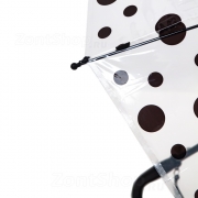 Зонт детский со свистком прозрачный Style 1563 16156 Горох Черный