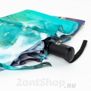 Зонт женский Doppler 744865M02 Мрамор голубой (карбон)