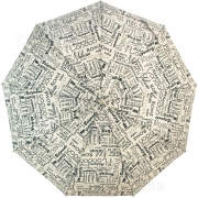 Зонт женский Diniya 2751 (16318) Газета Бежевый