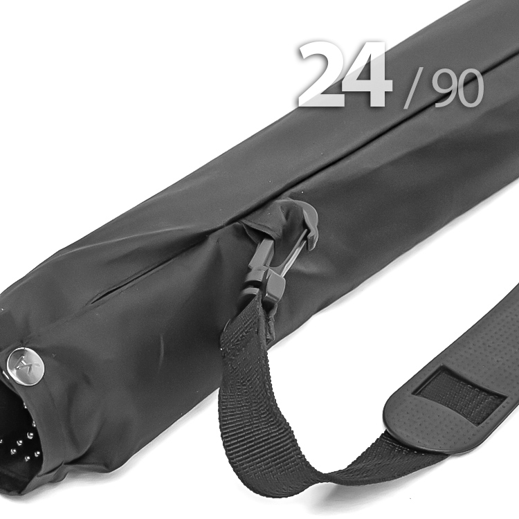 Зонт трость Ame Yoke L90-24 (01) Черный (супер большой купол, чехол на лямке, 24-спицы)