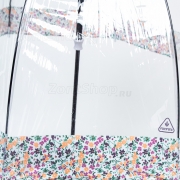 Зонт трость женский прозрачный Fulton L042 4253 Цветочная кайма