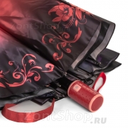 Зонт женский Diniya 2230 (16970) Цветы Красный (сатин)