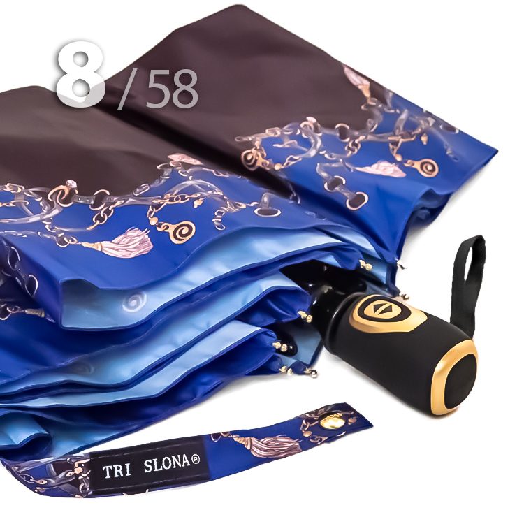 Зонт Три Слона L-3899 (B) 18432 Цепочки синий, женский