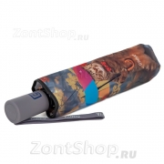 Зонт Diniya 177 (17671) Кот под зонтом Серый (сатин)