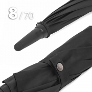 Зонт трость Ame Yoke L70-8S (01) Черный (усиленный, при ветре не выворачивается)