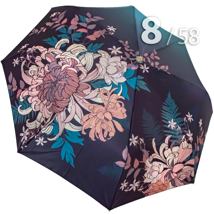 Зонт Три Слона L-3825 (N) 18523 Коричневые хризантемы (сатин)