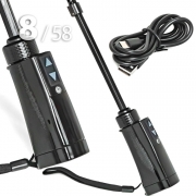 Зонт Три Слона M-8606 Аккумуляторный в тубусе Черный