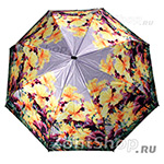 Зонт женский плоский Три слона 835 1773 Желтые цветы (полный автомат) сатин
