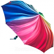 Зонт женский Amico 1311 16103 Радуга (зеленая ручка) сатин