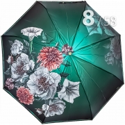 Зонт Три Слона L-3825 (P) 18274 Цветочное королевство зеленый (сатин)