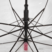Зонт детский со свистком прозрачный Vento 3500 17052 Розовый кант