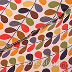 Зонт женский Fulton L749 1964 Orla Kiely Листья разноцветные (Дизайнерский)