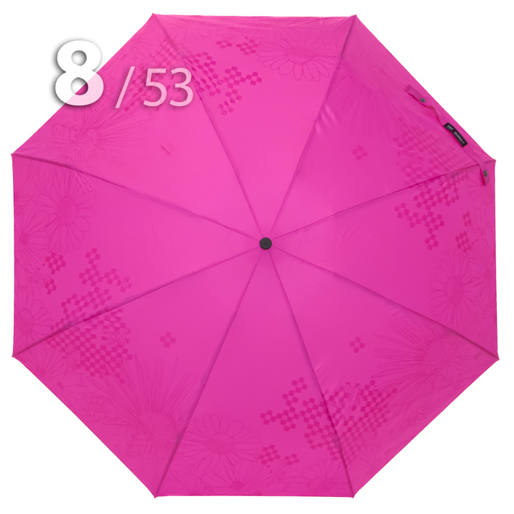 Зонт Три Слона L-4898 (C) 17910 Цветы Графика Ярко-Розовый, компактный облегченный