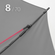 Зонт трость Ame Yoke L70-8S (03) Серый (усиленный, при ветре не выворачивается)