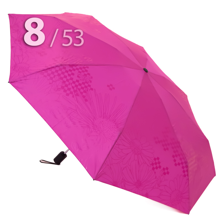 Зонт Три Слона L-4898 (C) 17910 Цветы Графика Ярко-Розовый, компактный облегченный