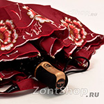 Зонт женский Три Слона 180 вышивка в сумке 3650 Бордо