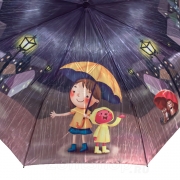 Зонт Diniya 2739 (16313) Друзья под дождем (сатин)